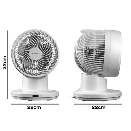 Daewoo 8" Air Circulator Desk Fan