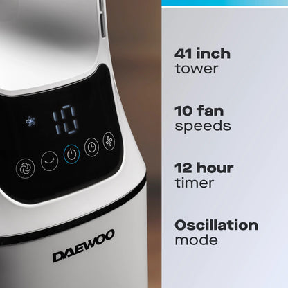 Daewoo 2-in-1 Bladeless Fan & Purifier with Remote Control